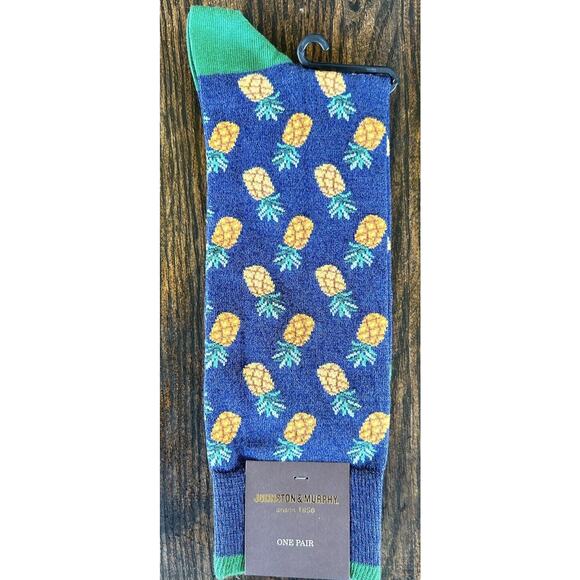 Johnston & Murphy Socks Pattern Solid Blue Gray Cotton Dress x 6 Pairs New - Picture 6 of 11